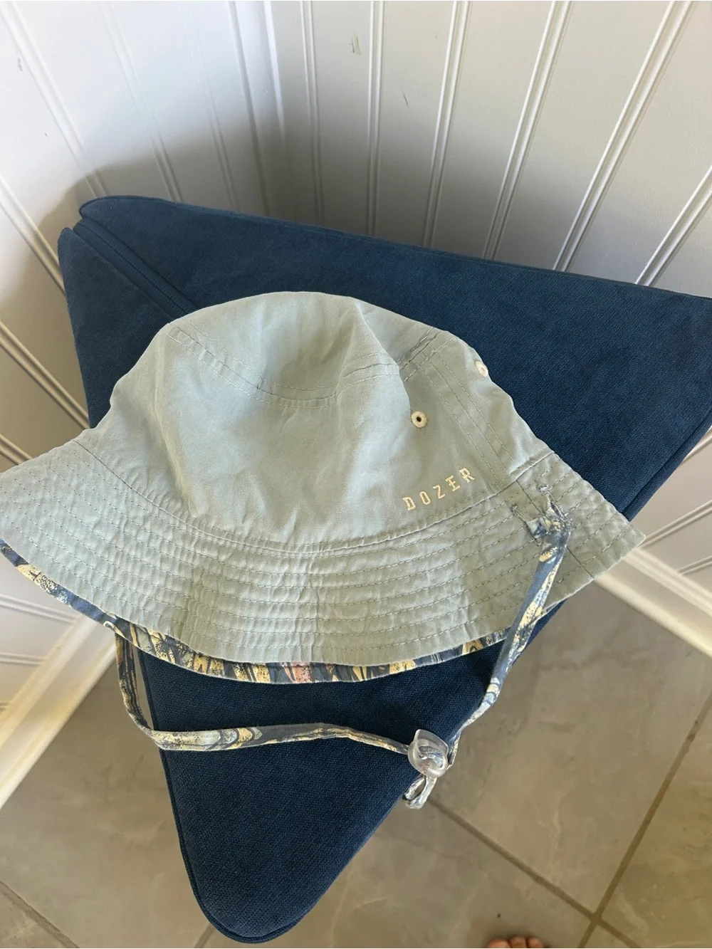 Toddler Reversible Multicolor Bucket Hat with breakaway Chin Strap